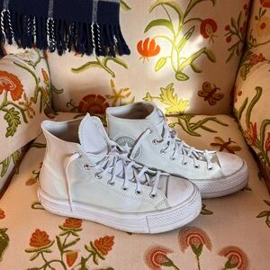 Converse White High-Top Sneakers